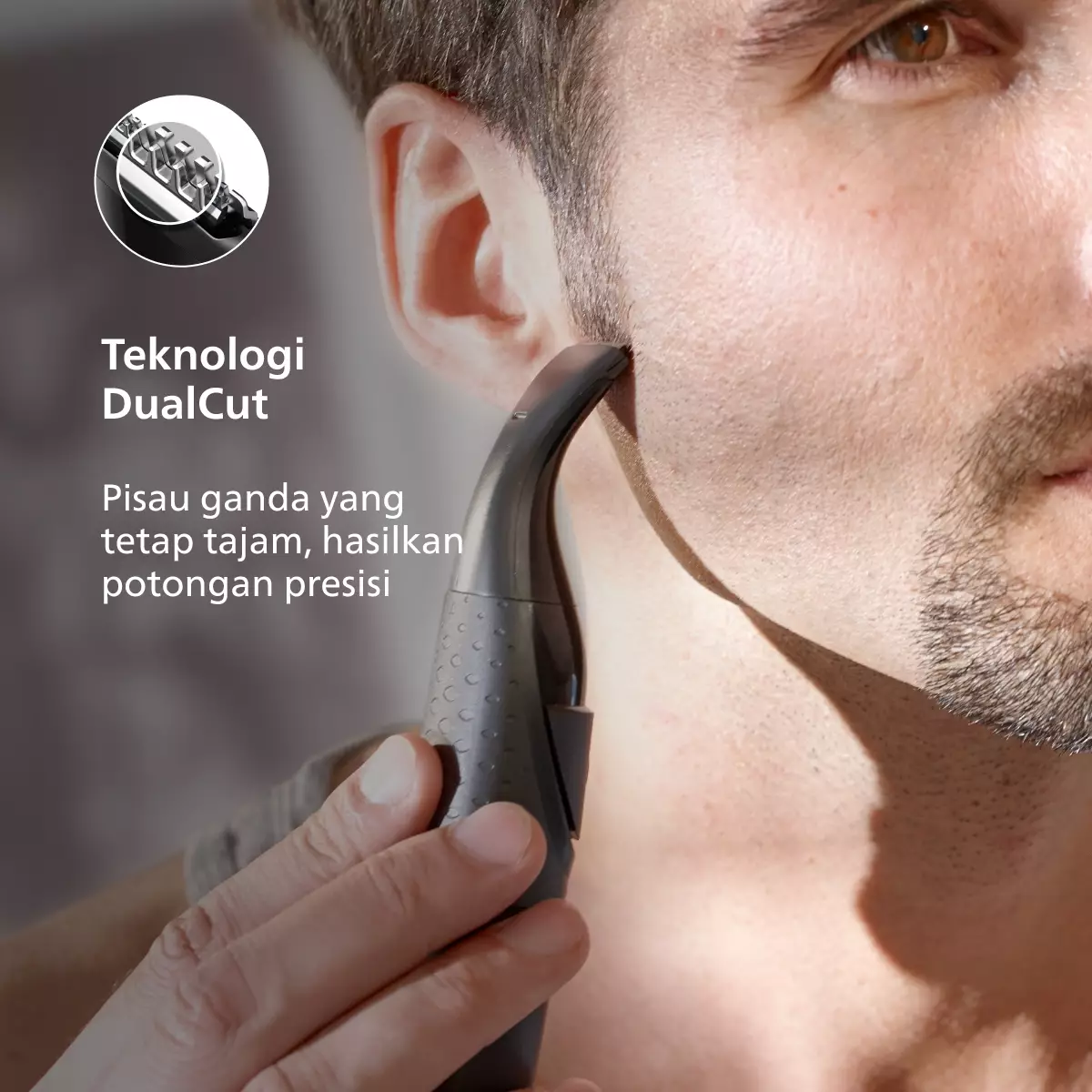 Philips Multigroom Series 1000 DualCut MG1100/16 Pencukur Serbaguna