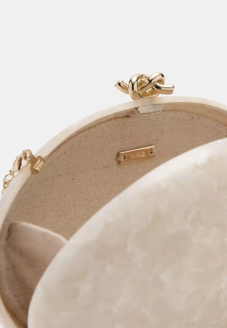 Pearl-Effect Clutch Bag