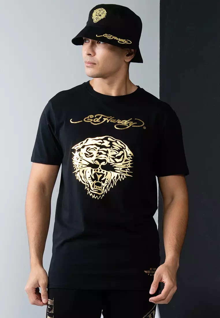 Ed Hardy Tiger Black Wash T-Shirt