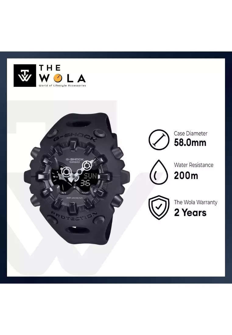 GA-V01-1A Men’s Analog Digital Watch Black Resin Band
