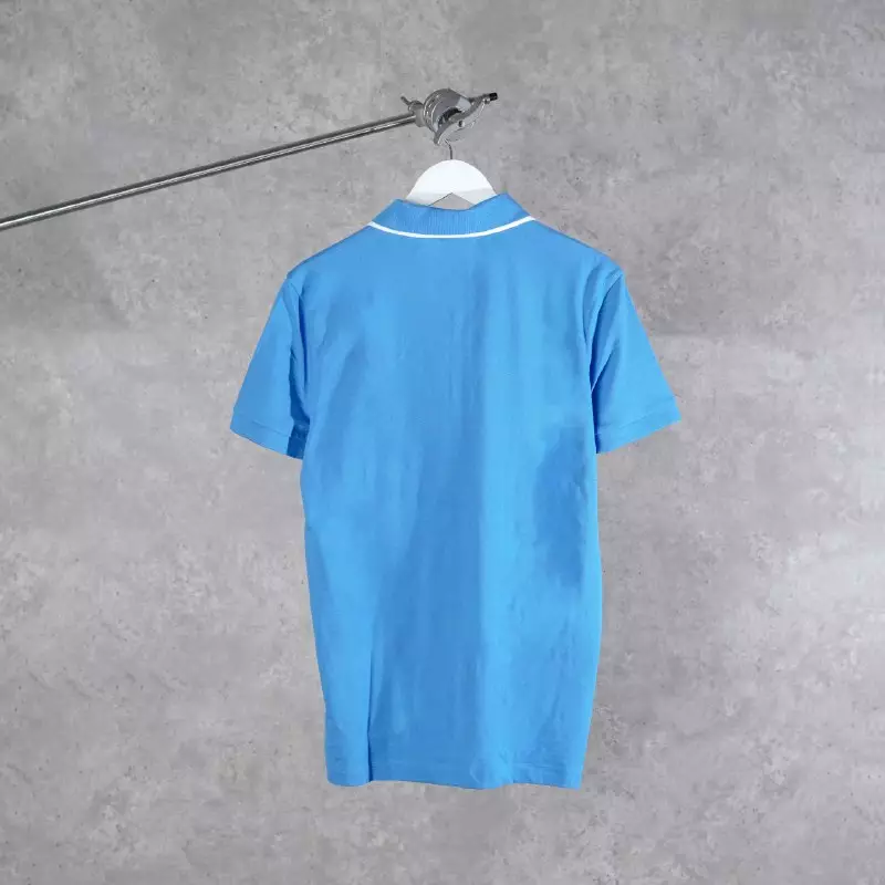 Polo HUGO BOSS FIRENZE 33 TIPPED COLLAR WHITE BLUE POLO 100% ORIGINAL