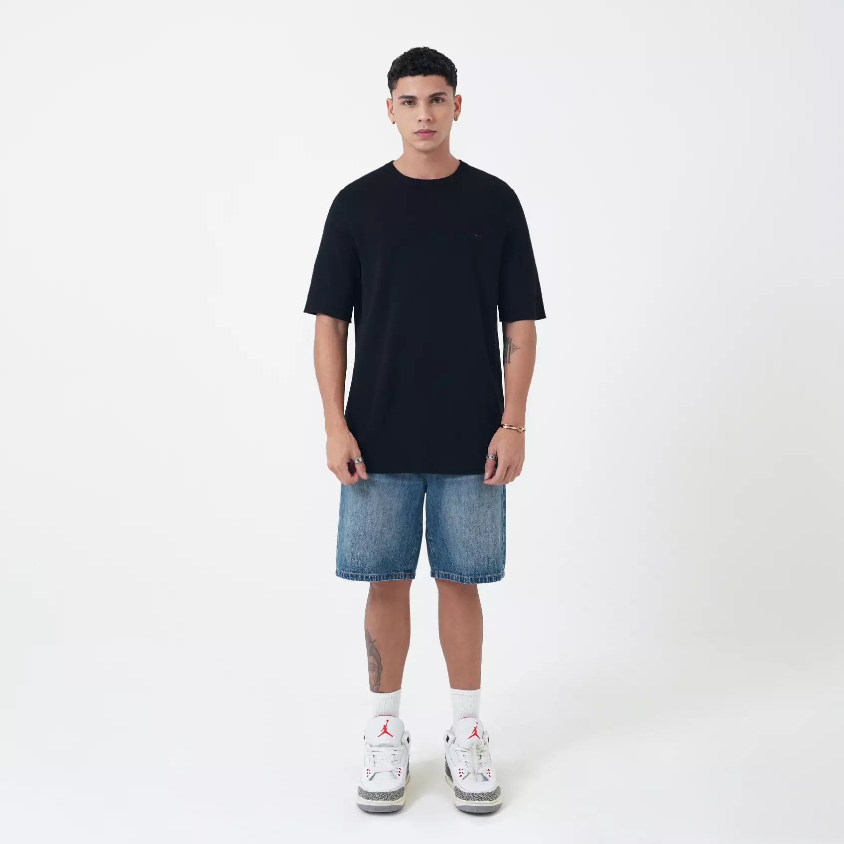 CELICUS Flat Knit T-Shirt I31000377C Hitam