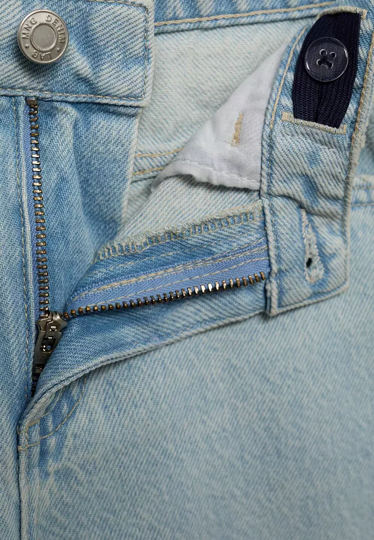 Wide Leg Jeans With Turned-Up Hem