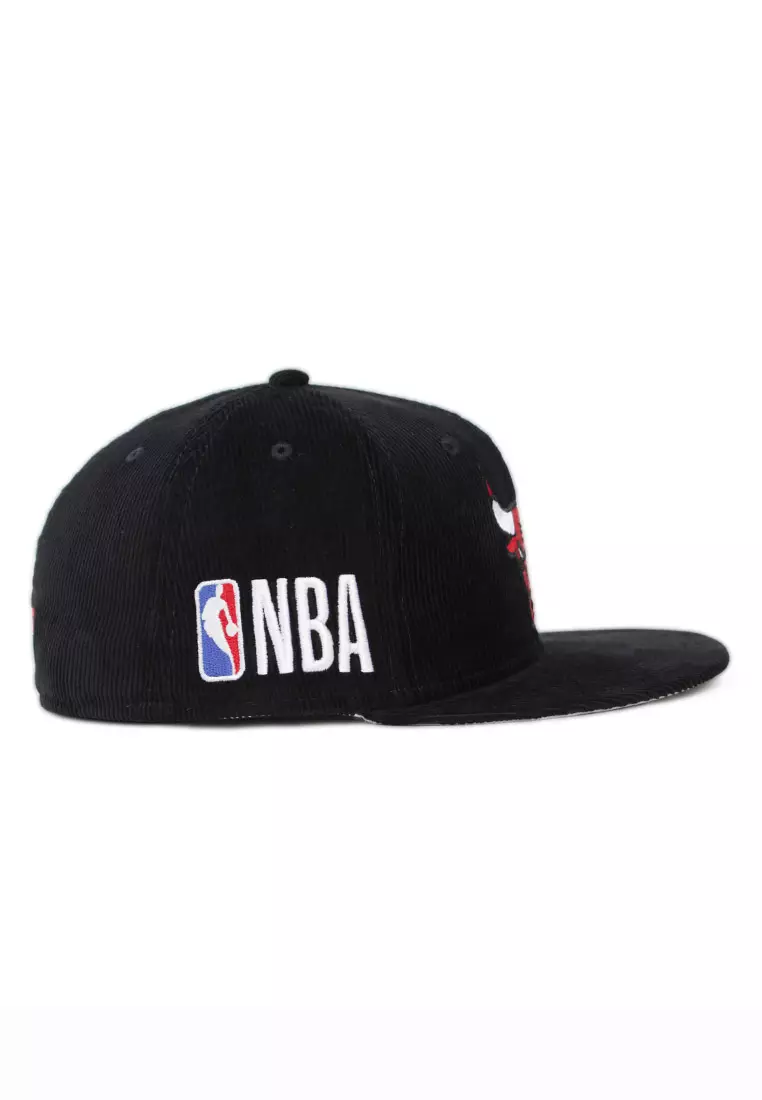 Buy NEW ERA Chicago Bulls NBA Throwback Corduroy Black 59FIFTY Fitted ...