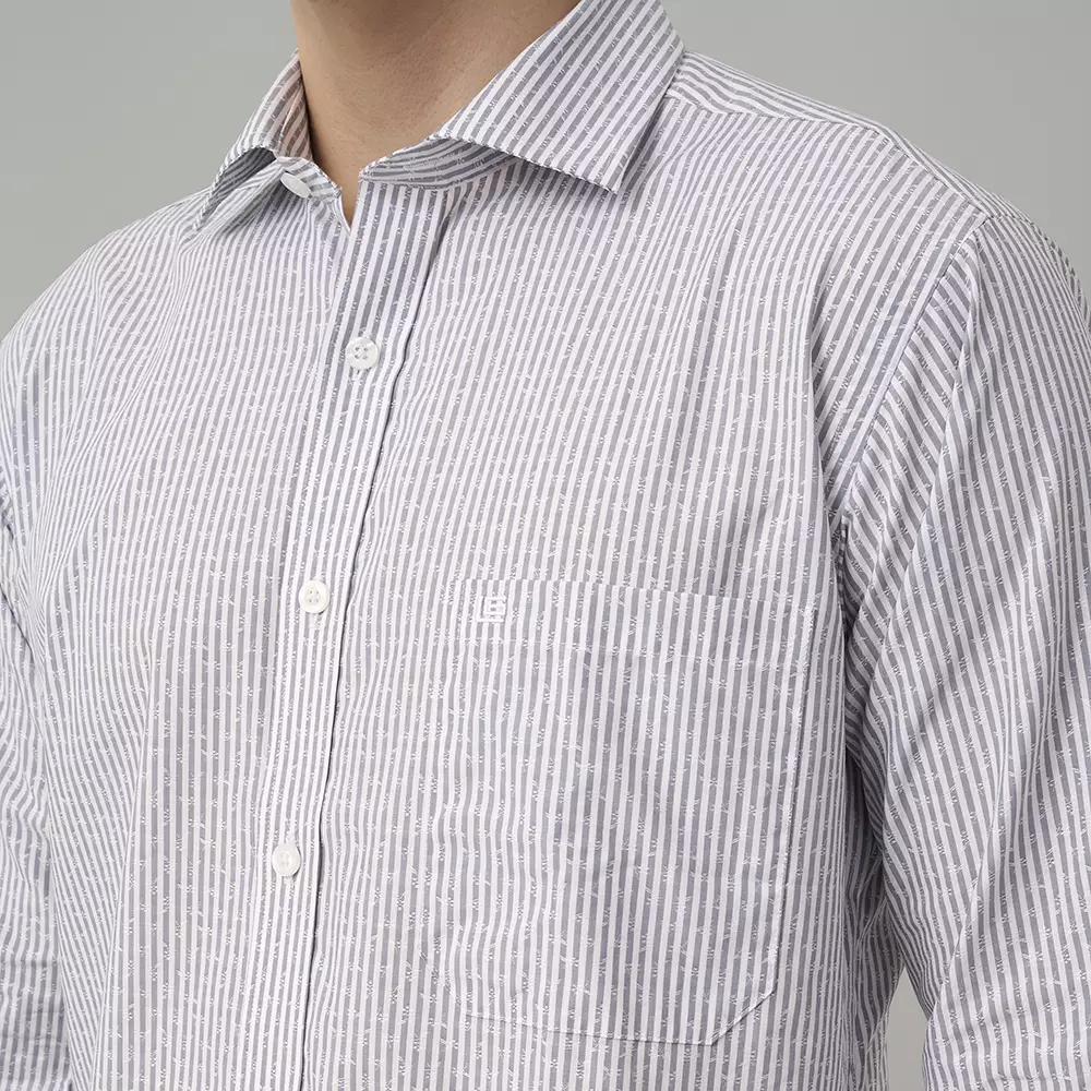 Kemeja Lengan Panjang Guy Laroche Micro Teal - Grey Smart Casual