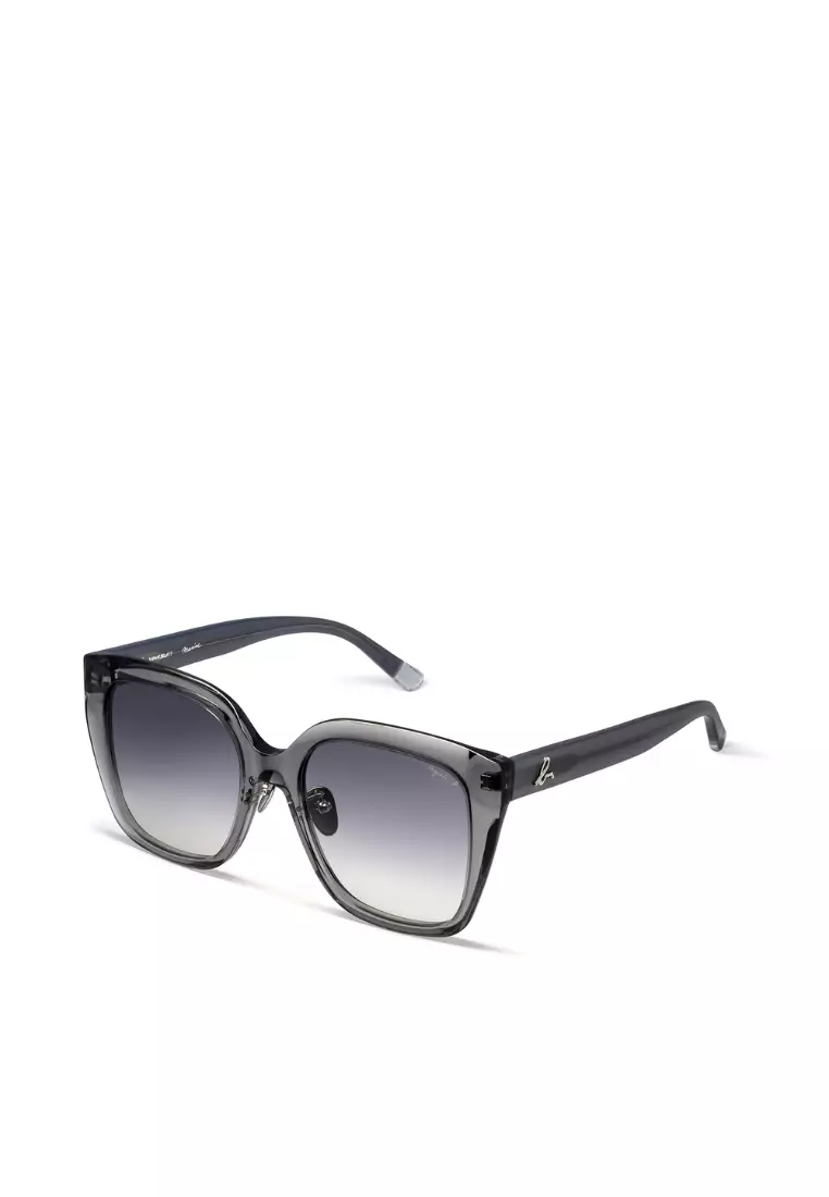 black and white Romy striped sunglasses