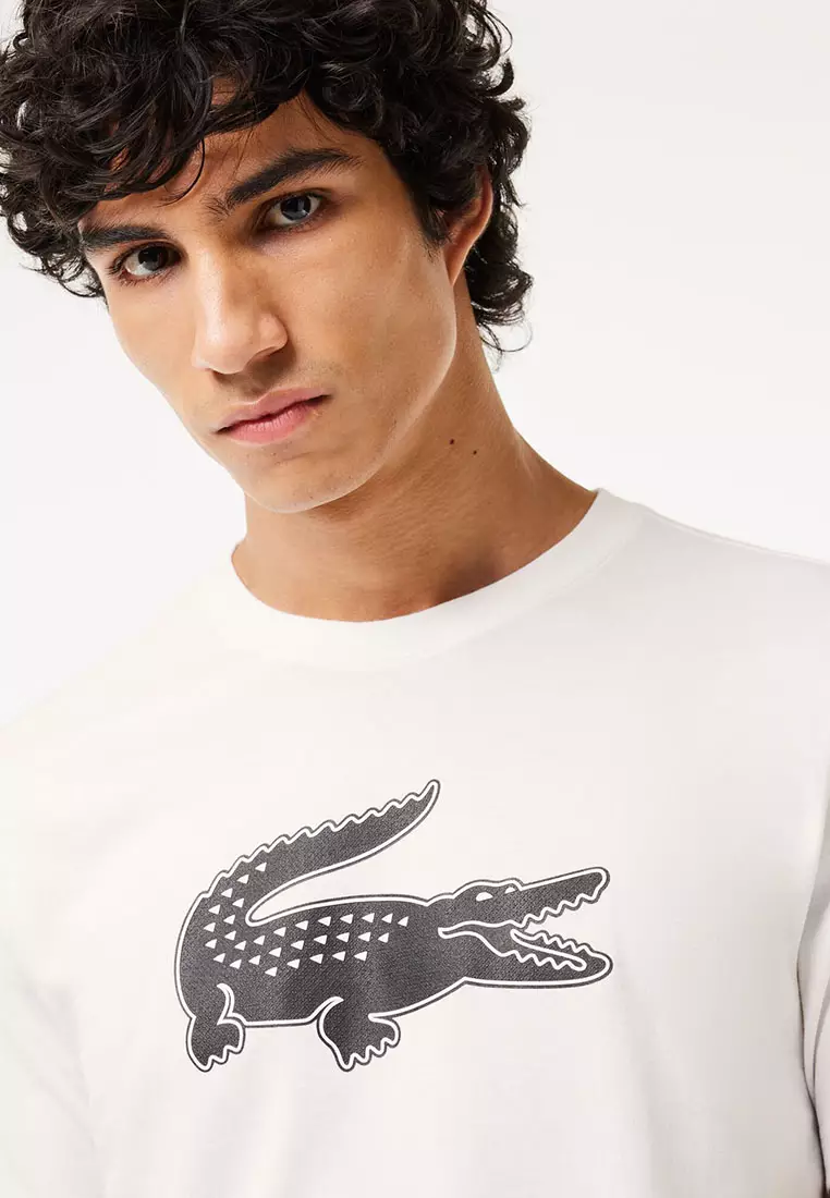 Men's Lacoste SPORT 3D Print Crocodile Breathable Jersey T-shirt