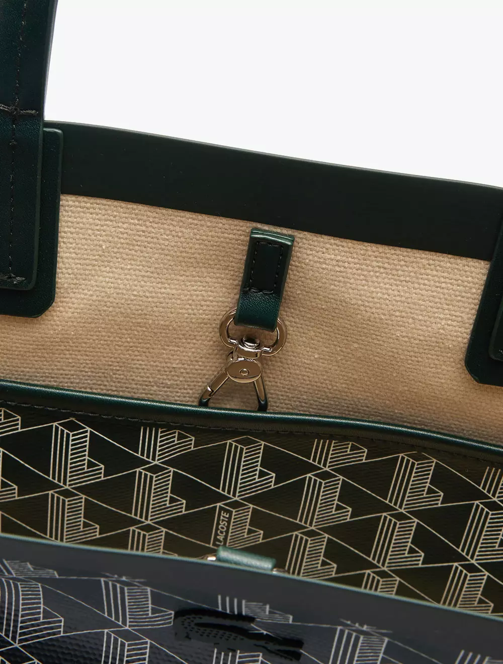 Zely Coated Canvas Monogram Medium Tote - Green