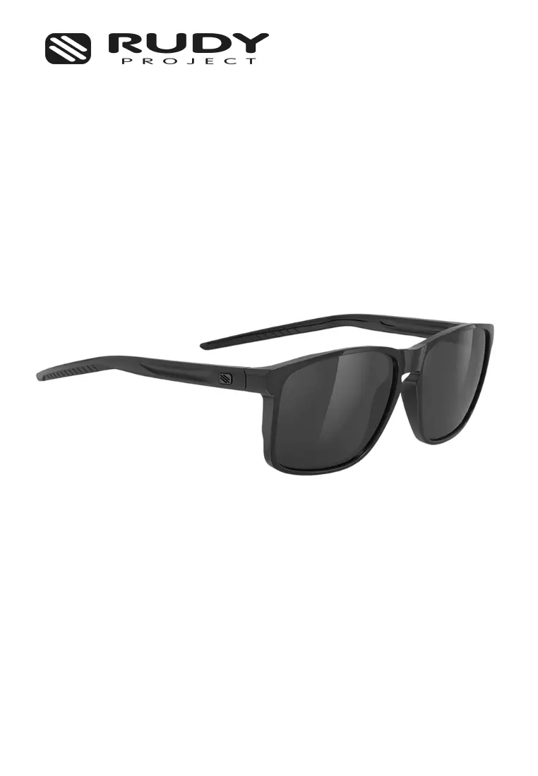 Overlap Eyewear in Black Gloss - Smoke Black Lens