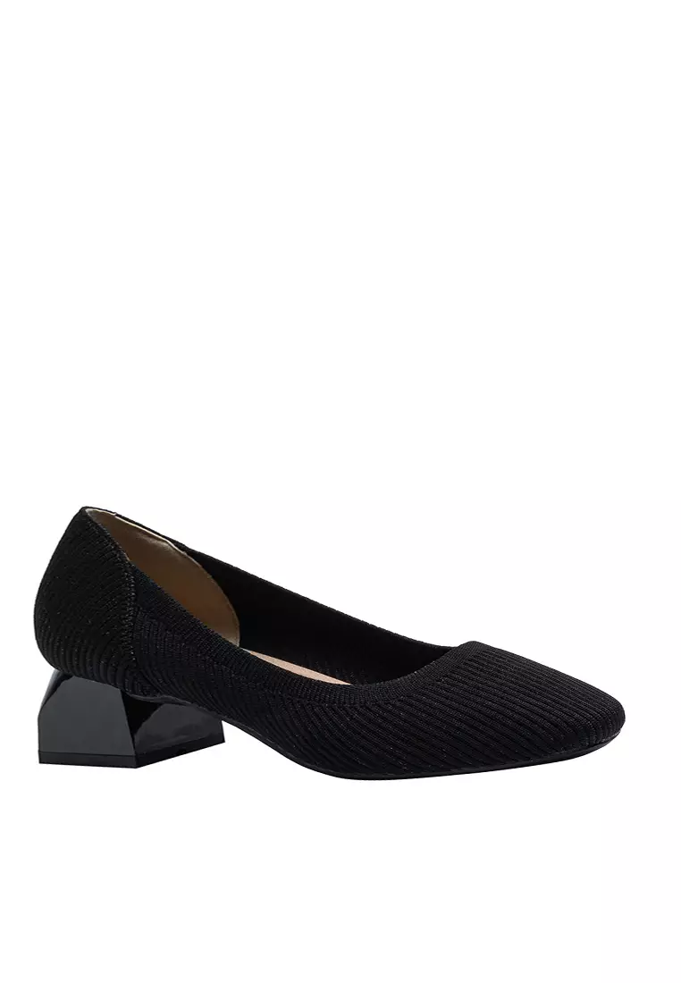 Discount on Twenty Eight Shoes  shoes - SKU: 3.5CM Round Toe Flyknit Block Heels Shoes TJ1509