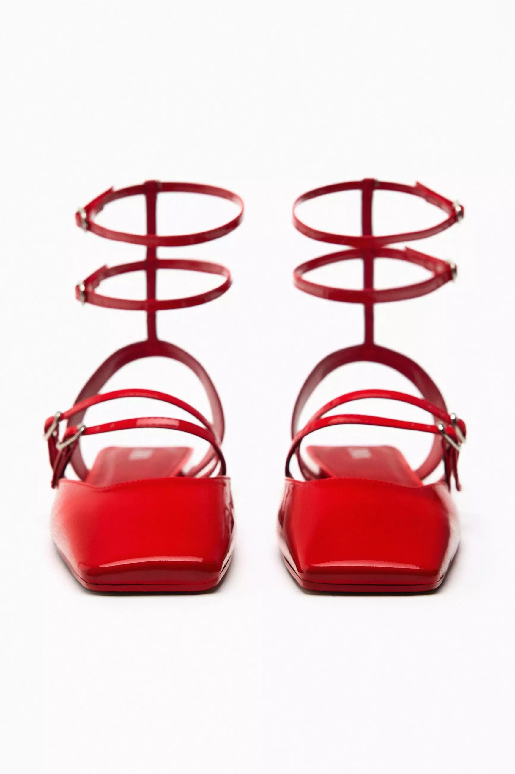 ZARA Patent Finish Slingback Shoes With Straps 2025 Buy ZARA - Main Image