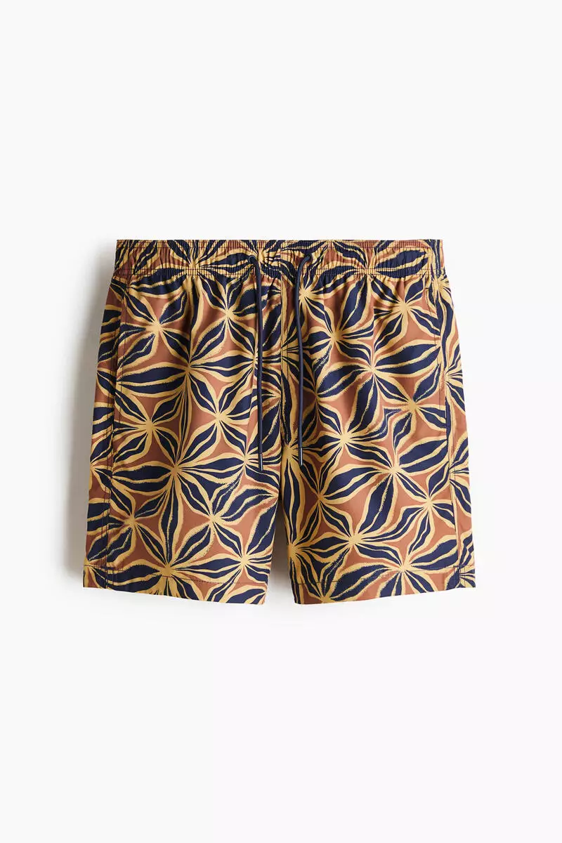 Patterned swim shorts
