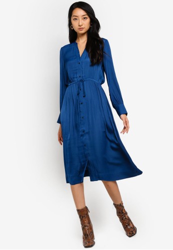Jual Scotch Soda Midi Length Dress With Waist Cord Original