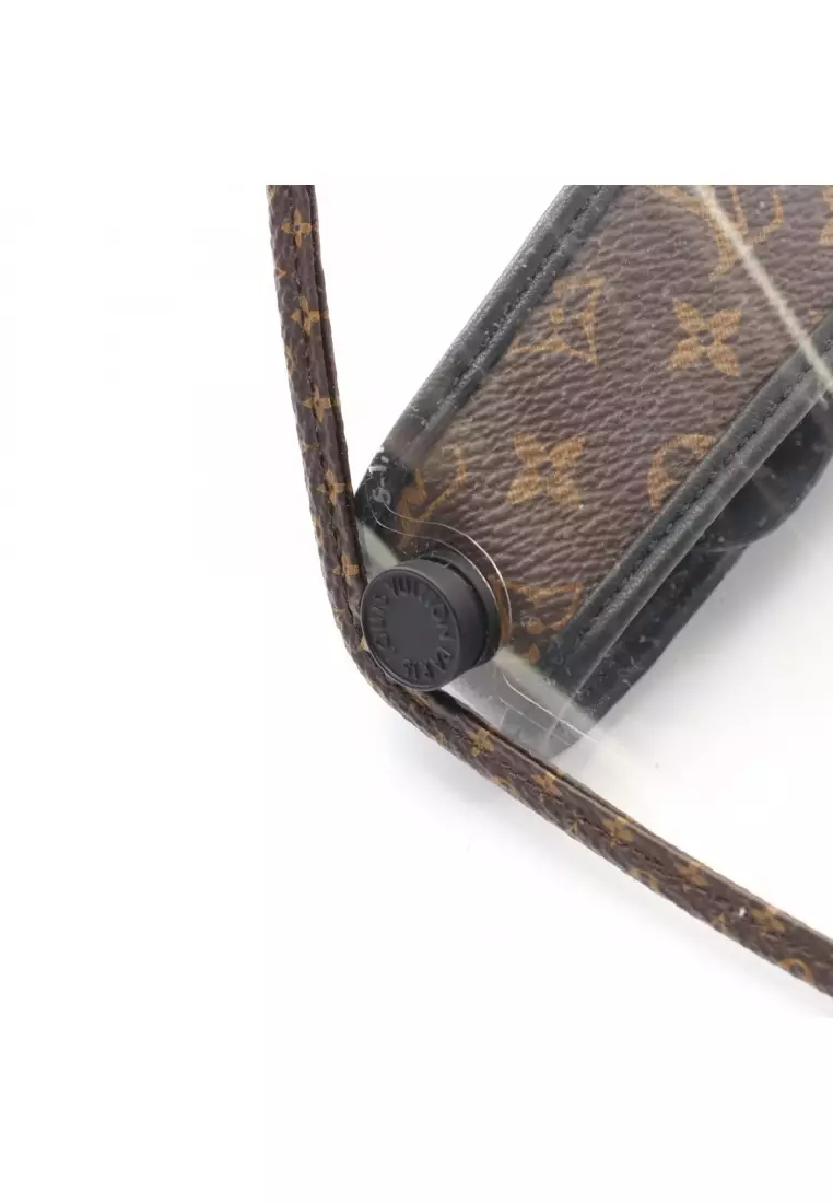 Pre-Loved Louis Vuitton Bijou LV Shield monogram face shield Sun visor PVC leather Brown black clear