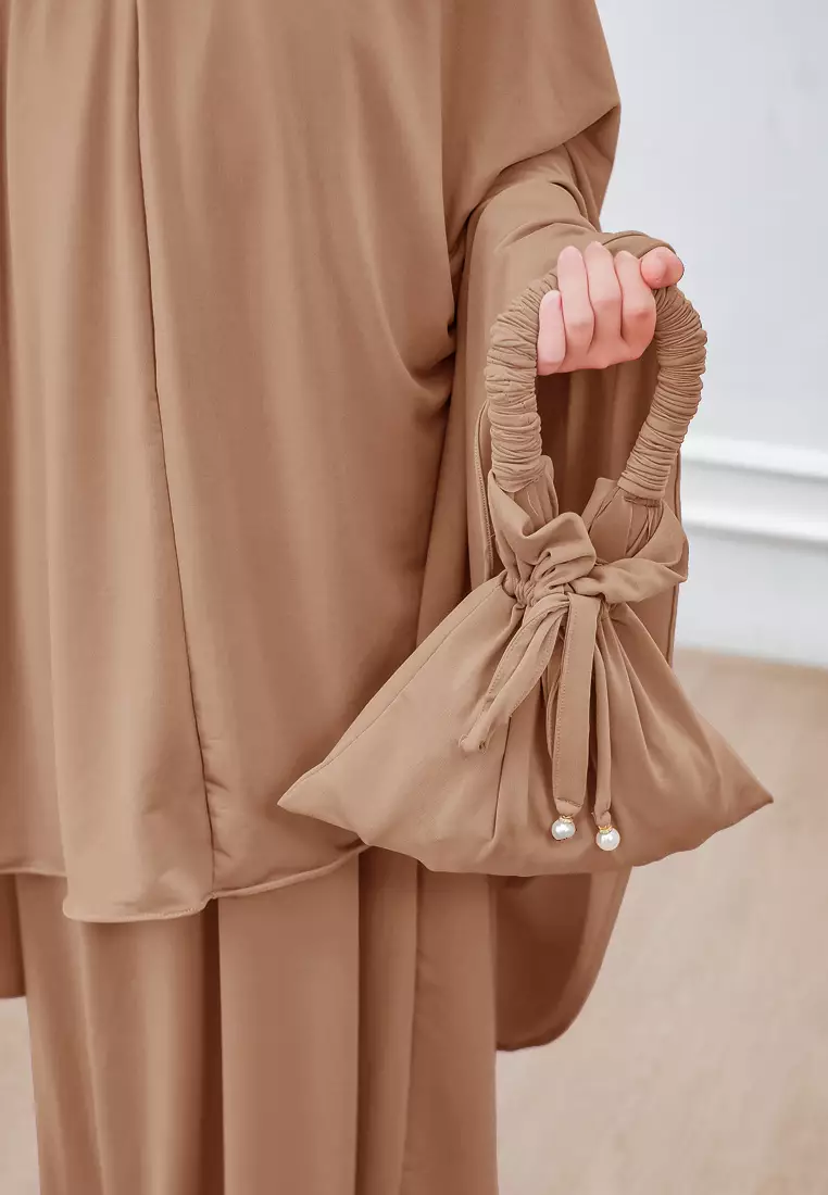 Zelena - Raudhia Prayer Set | Mukena French Khimar Set - Palm Sugar - Remaja