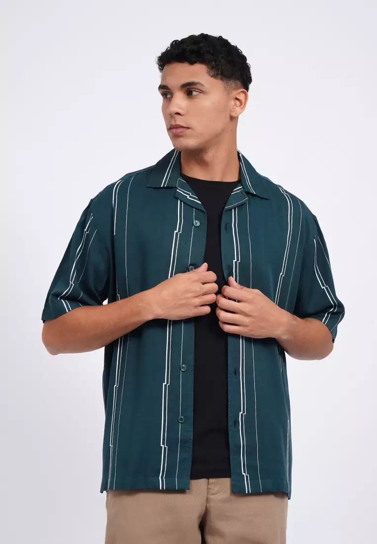 Short Sleeve Stripes Resort Shirt