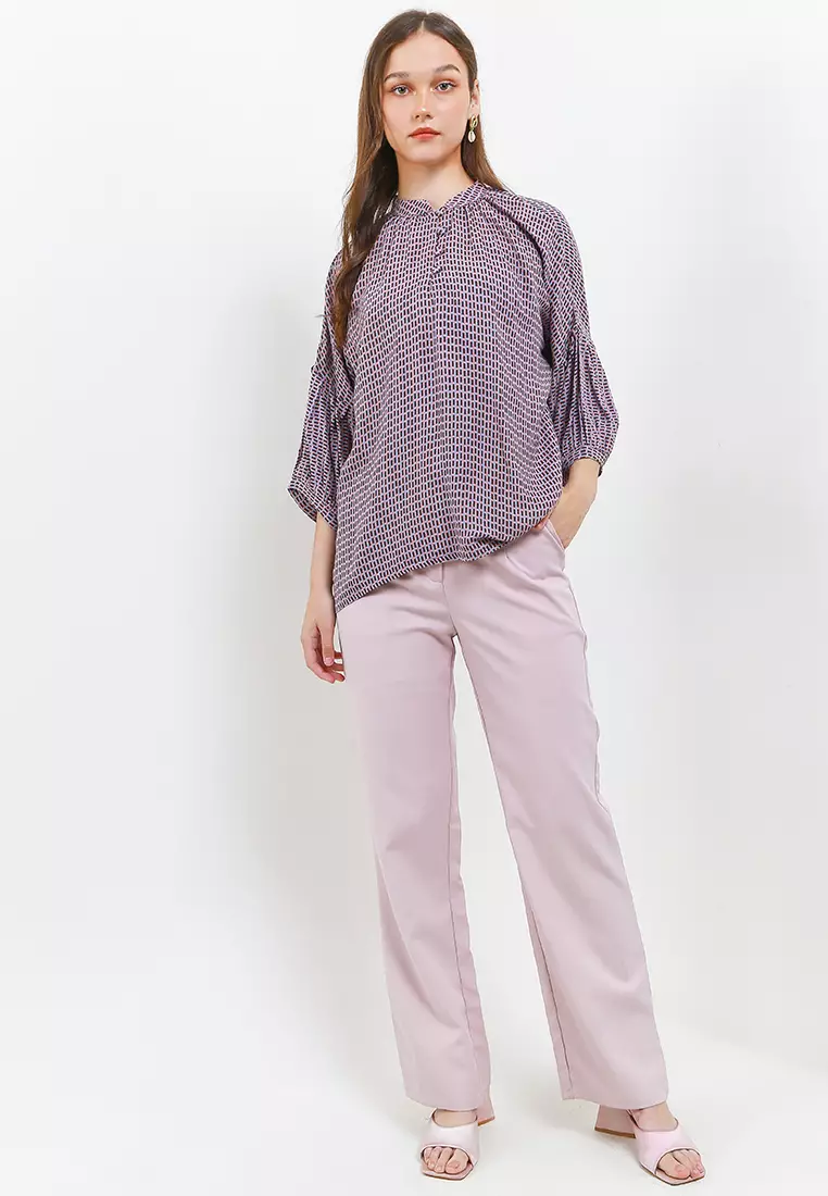 Bella Blouse Top Lengan Pendek