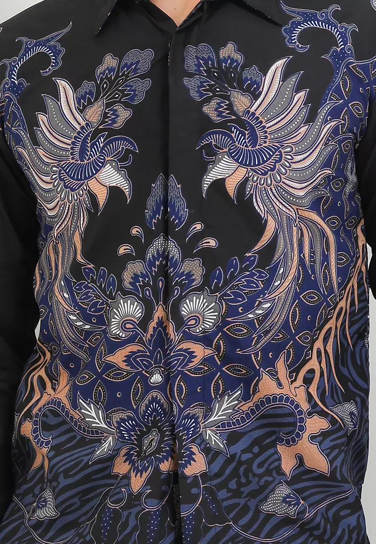 Abimanyu Kemeja Batik Exclusive Premium Pria Casual Modern Lengan Panjang