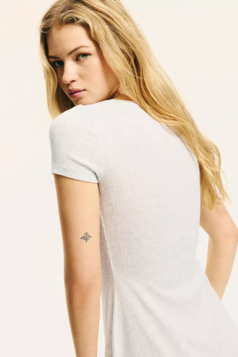 Pointelle-jersey dress