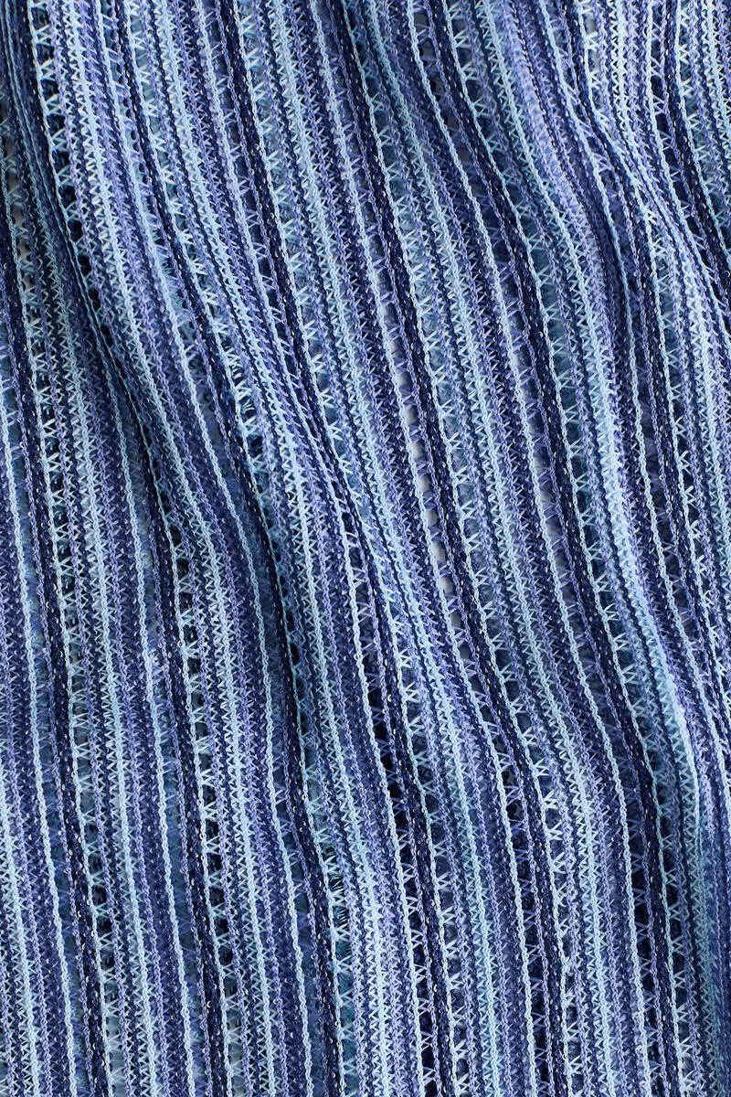 Wide hole-knit trousers