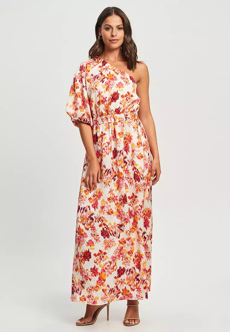 Issy V Neck Midi Dress in Summer Print