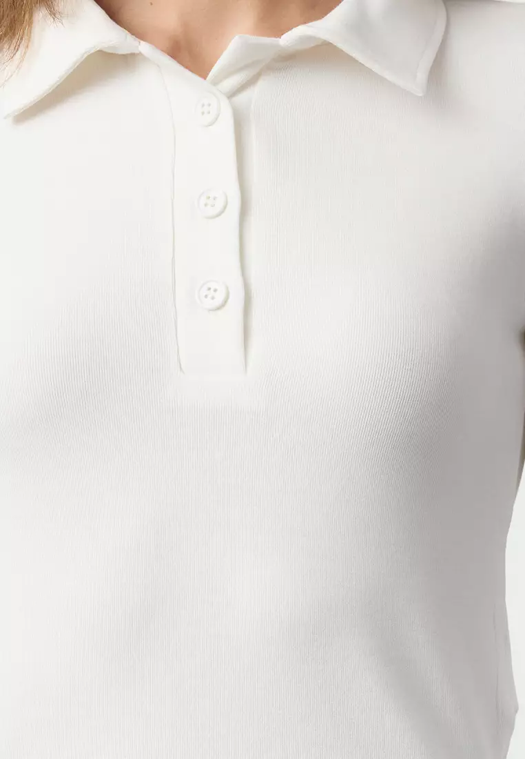 Polo Collar Blouse