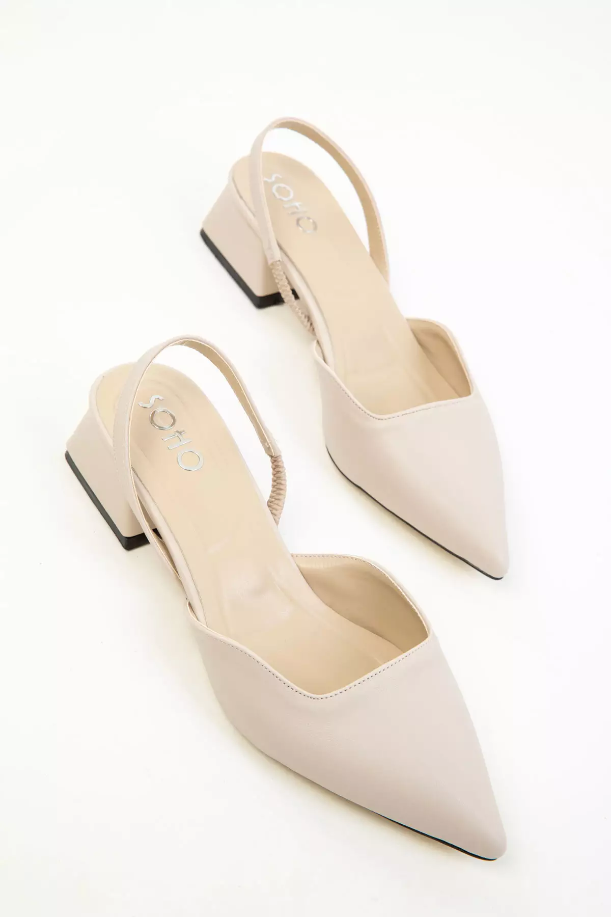 Beige Women's Classic Heeled Shoes 20318