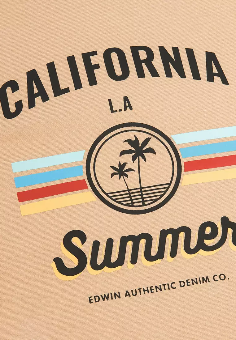 CALI BEIGE Kaos Pria Lengan Pendek SS - Top Man Graphic Tee