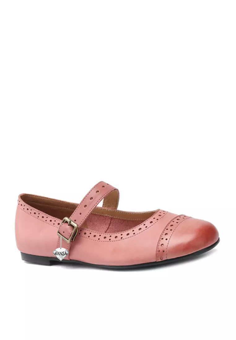 Discount on Twenty Eight Shoes  shoes - SKU: VANSA Top Layer Cowhide Mary Jane Flats VSW-F-6921