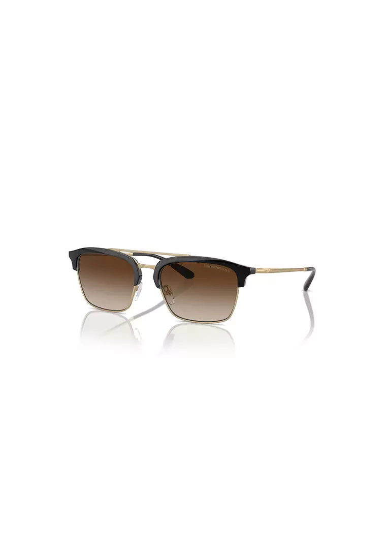 Men Pilot Frame Black Sunglasses, UV Protection - EA4228