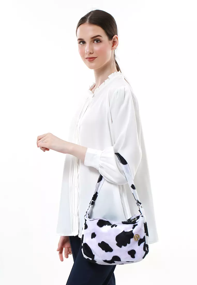 Zaskia Shoulder Bag Wanita Motif Animal Premium Quality - Sapi