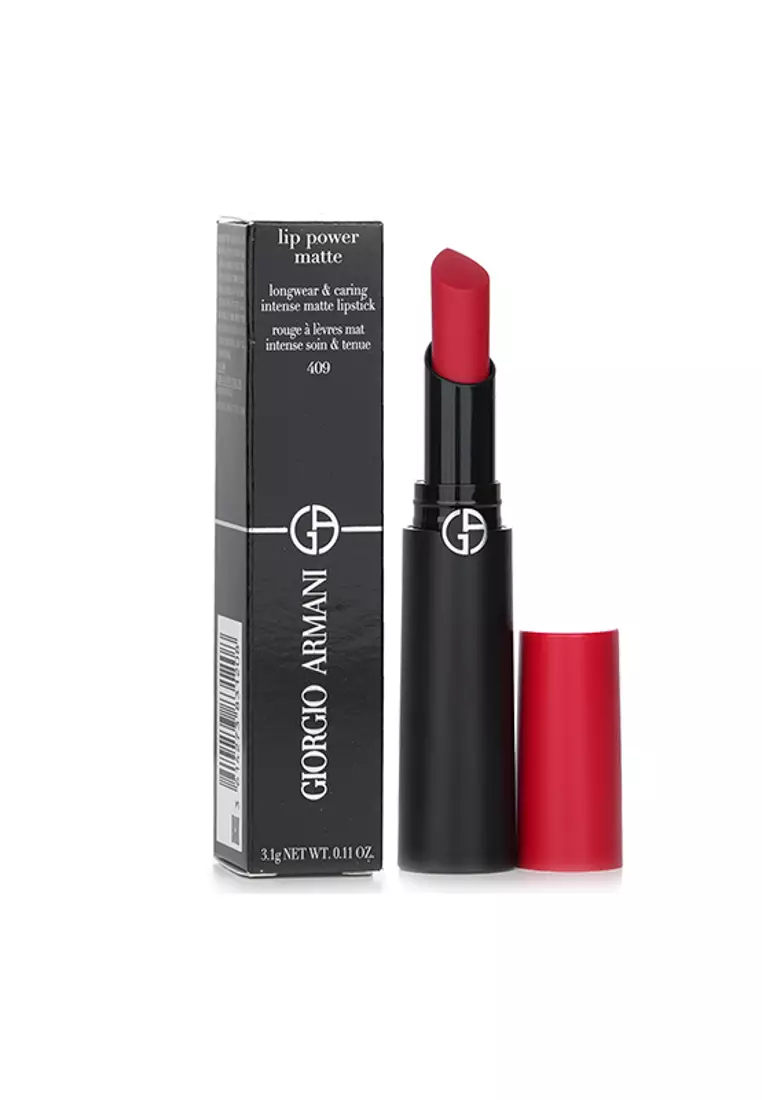 Giorgio Armani - Lip Power Matte Longwear & Caring Intense Matte Lipstick - # 409 Electric 3.1g/0.11oz