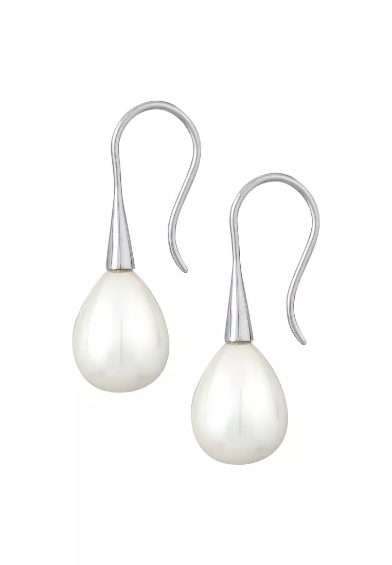 Anting Perhiasan Perak 925 Wanita Drop Classic with Shell Core Beads