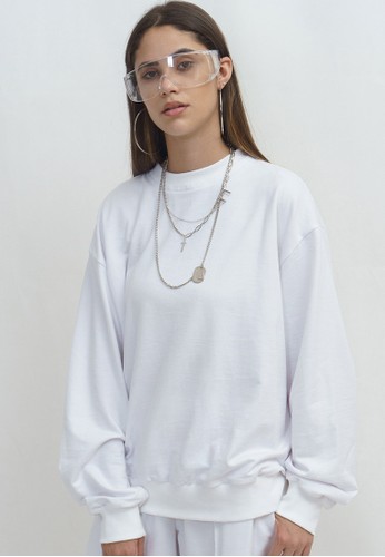 White basic sweater clearance