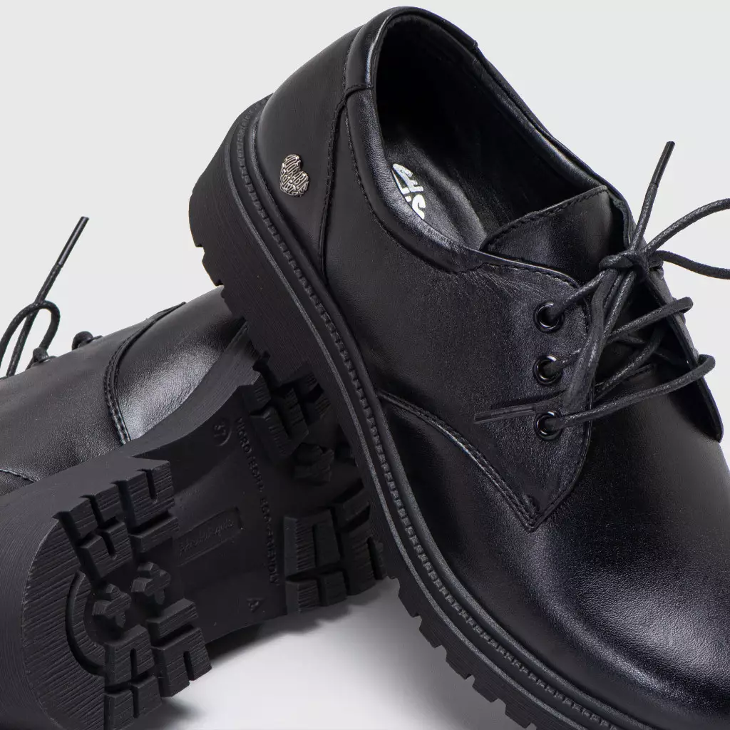 Adorableprojects - Vailey Oxford Genuine Leather Matte Black