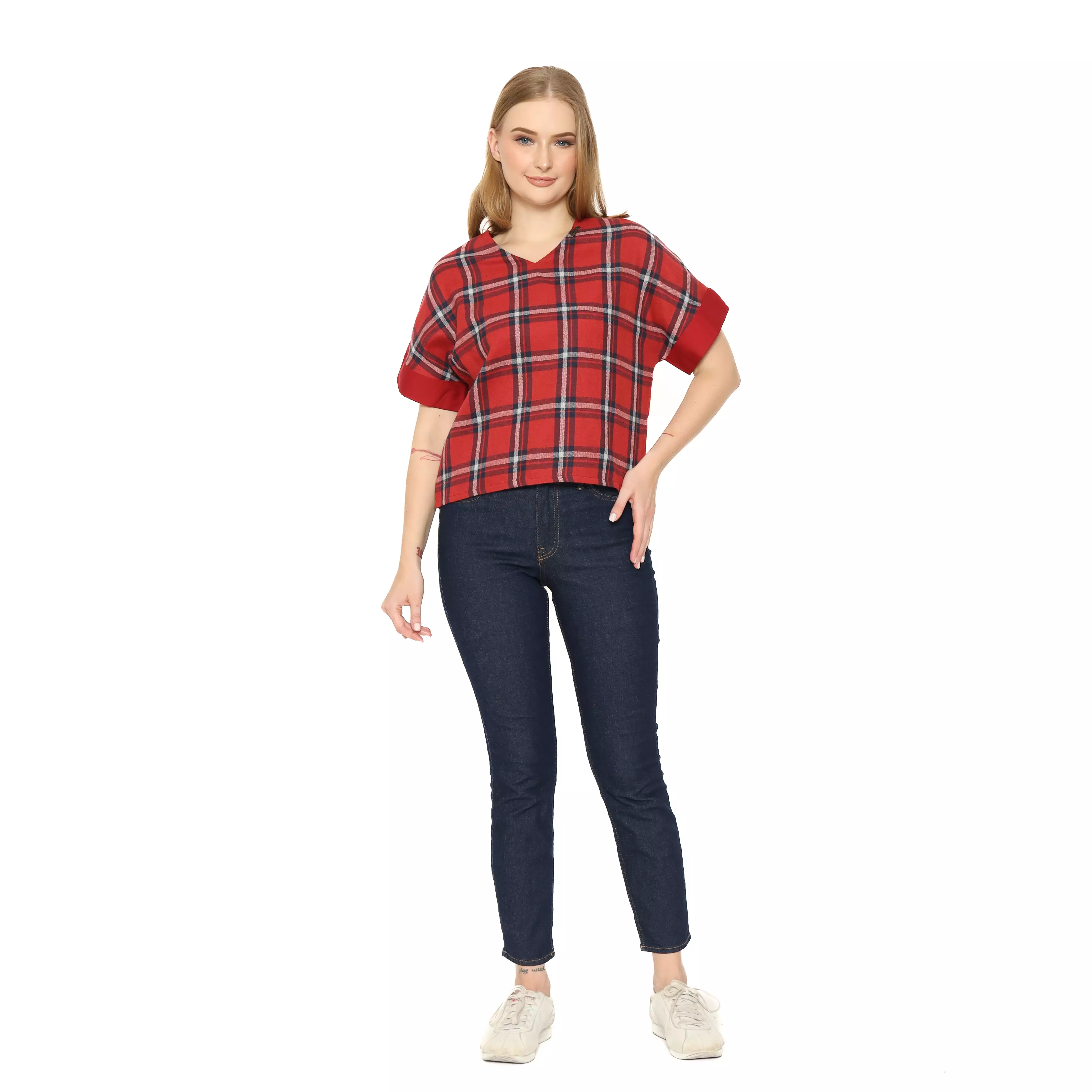 Planet Surf Clothing Kemeja Lengan Pendek Wanita Hitomi Ladies Shirt Planet Surf