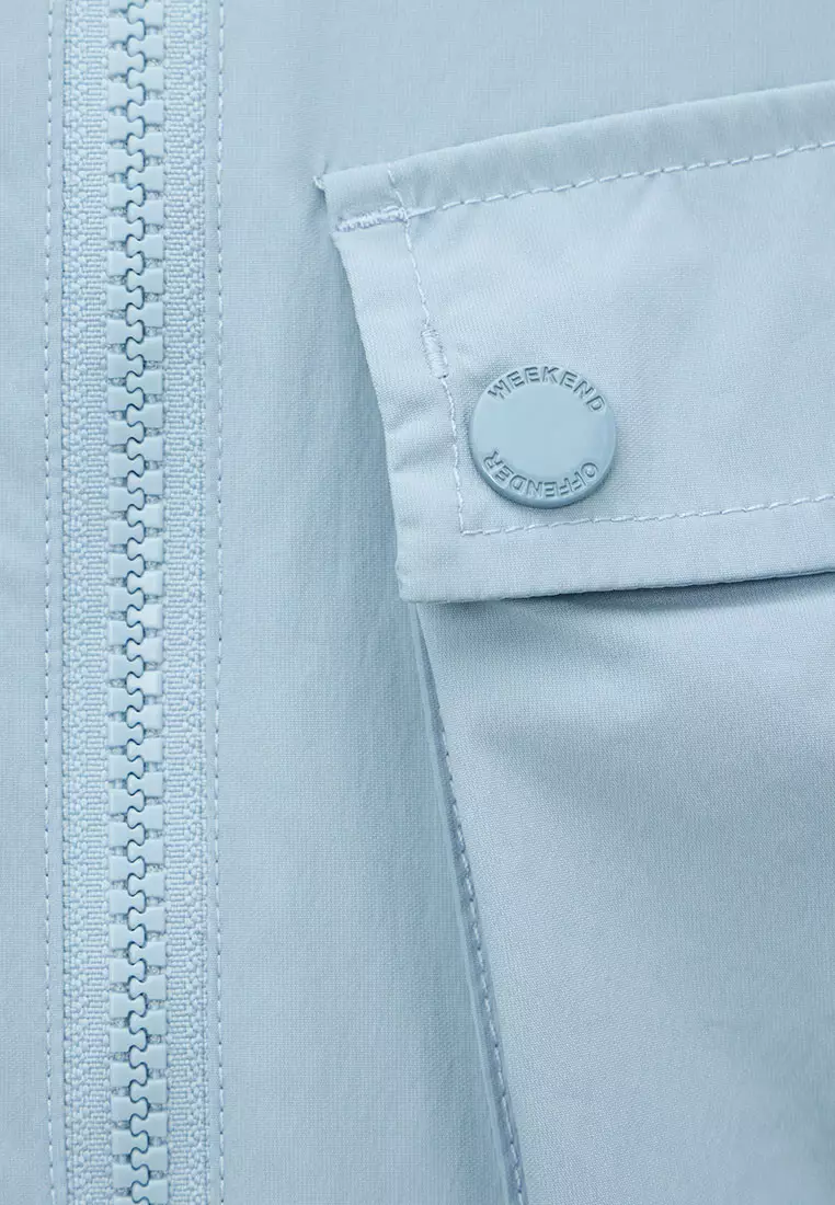 MENS BLUE TOURMALINE SOUTHBANK TECHNICAL OVERSHIRT