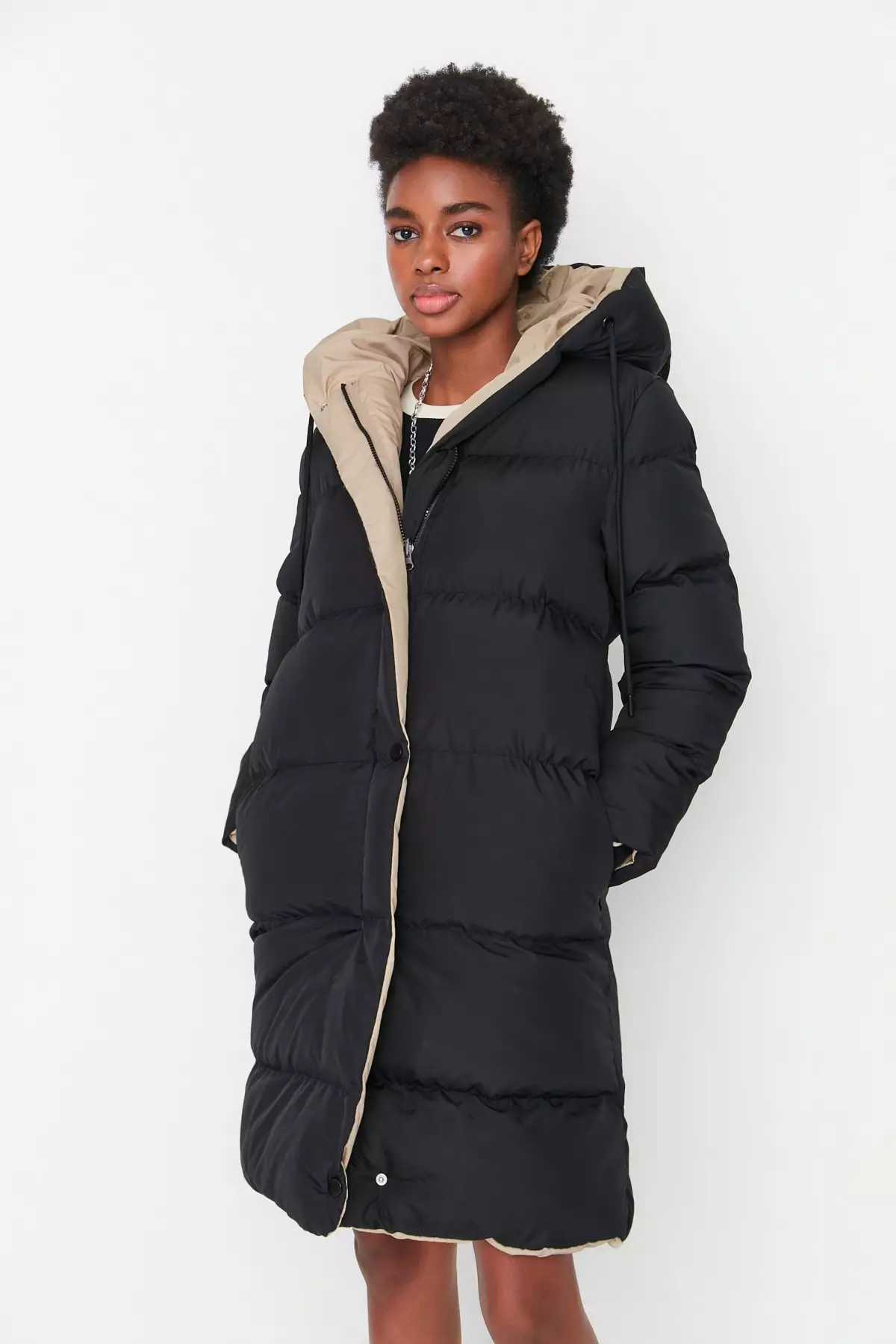 Reversible Long Puffer Coat