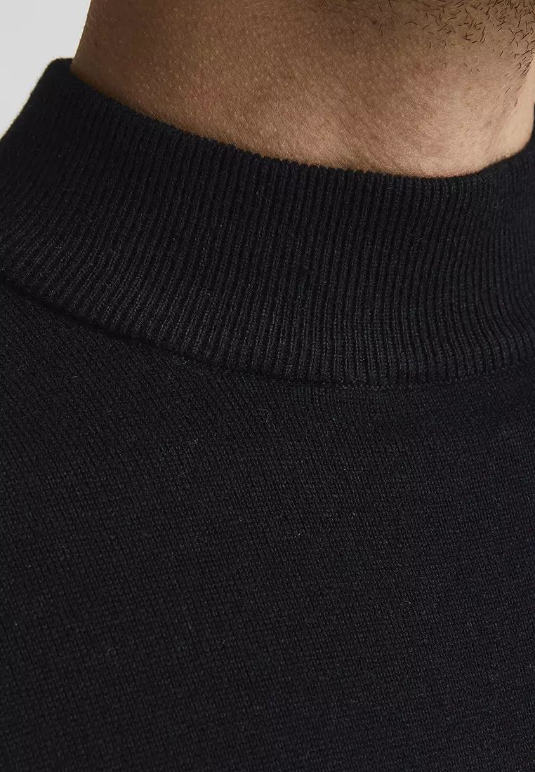 Basic Knit Mock Neck Sweater