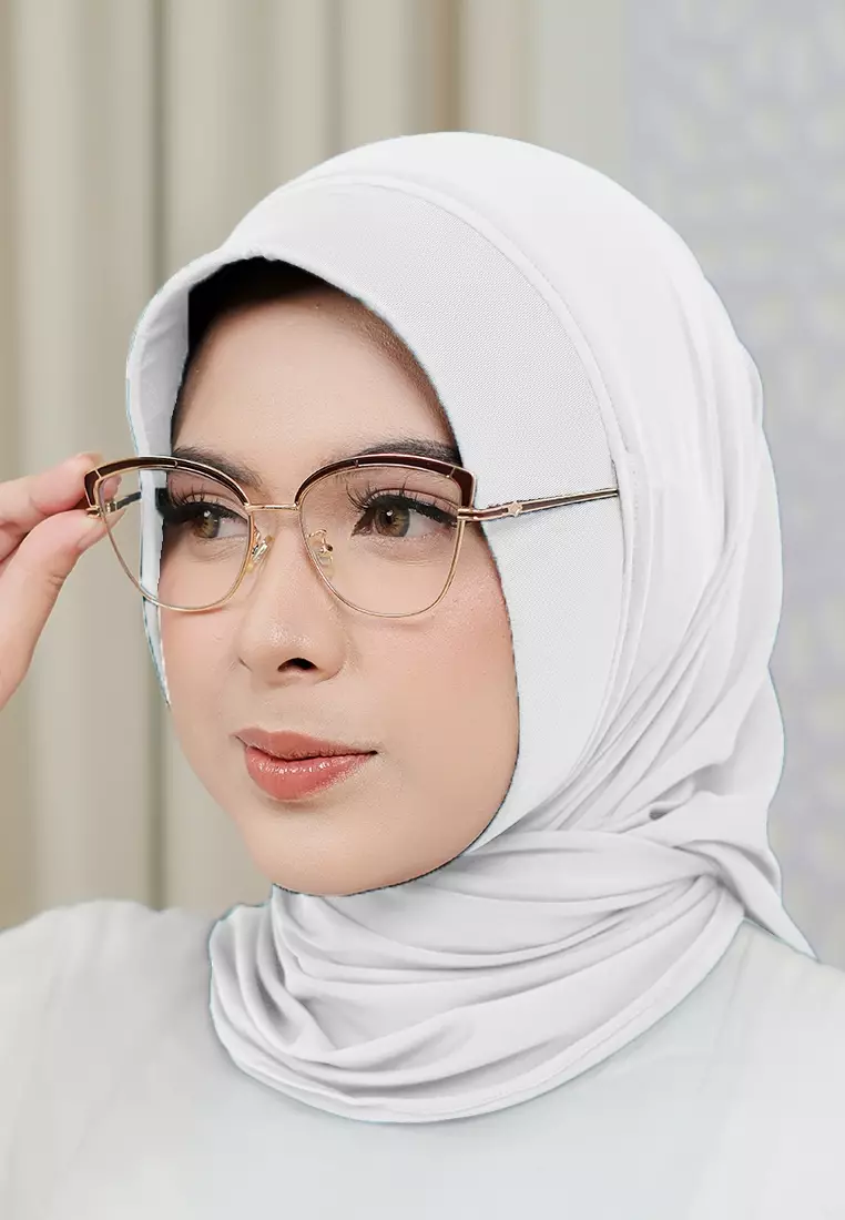 HIJAB INSTAN SOFTPAD AMEENA - WHITE
