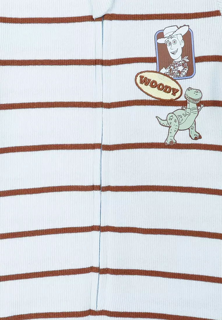 The Short Sleeves Licensed Zip Romper