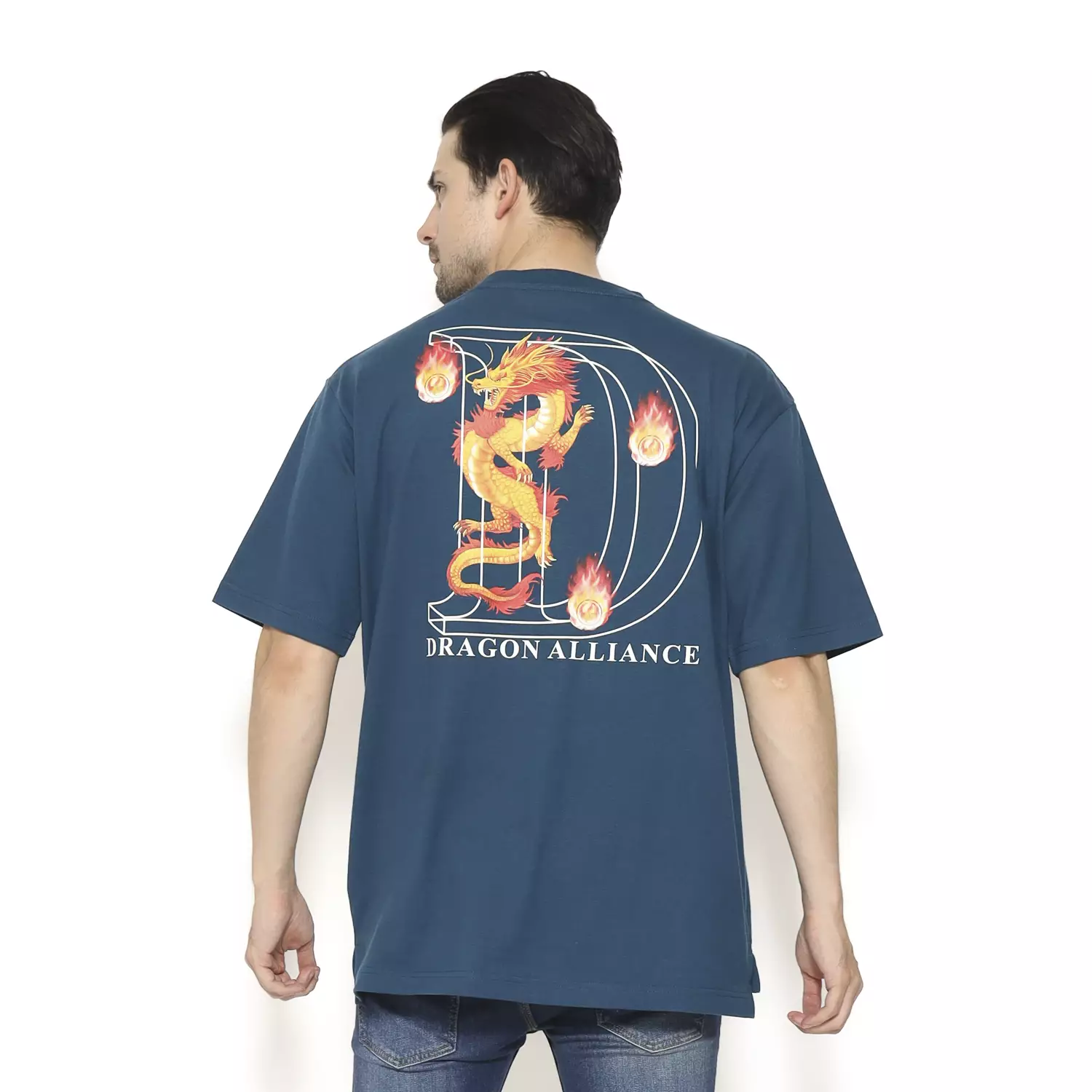Dragon Kaos Lengan Pendek Pria Sphere Oversize Men Tee Planet Surf