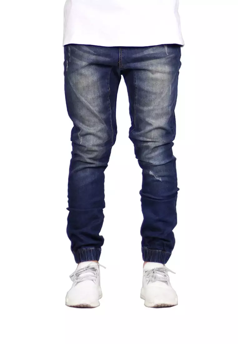 Mens denim jogger on sale jeans