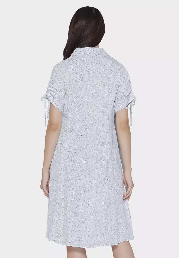 Urban Exchange Rachael White Blue Dress