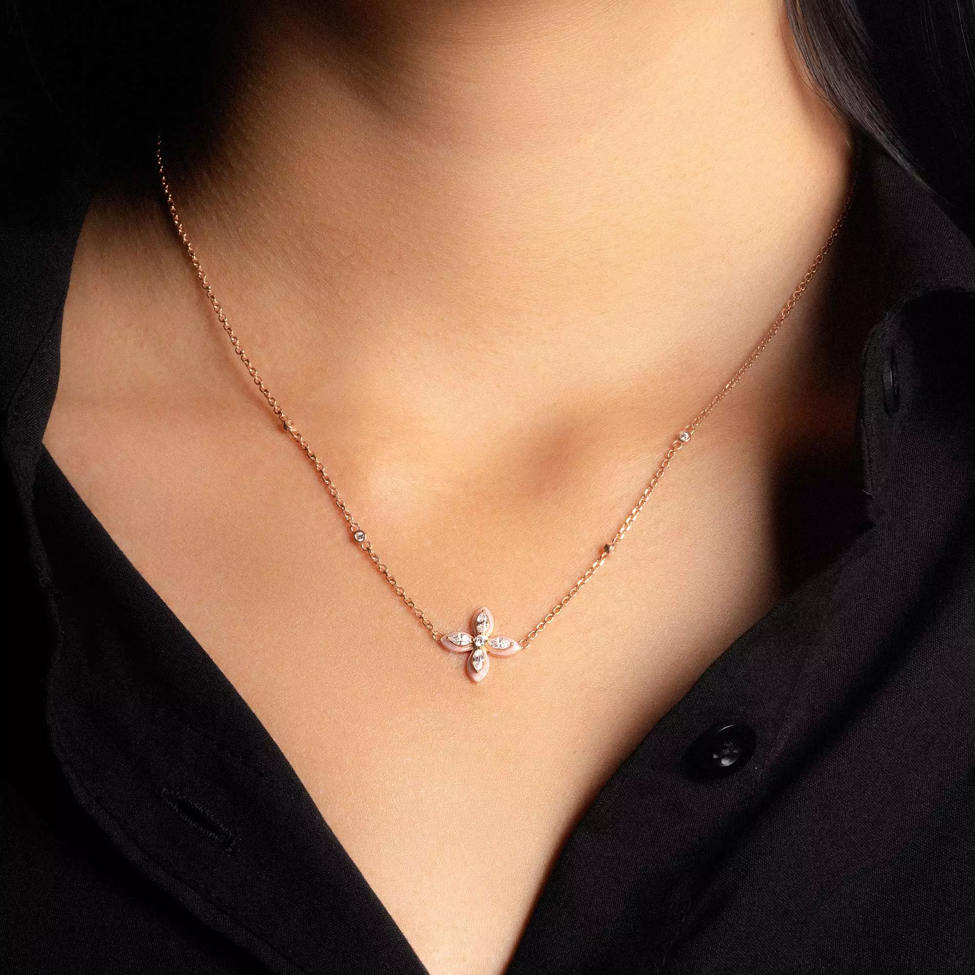 Kalung Serut Emas 7k - Disa Gold Necklace - Charlotte Collection - Juene Jewelry