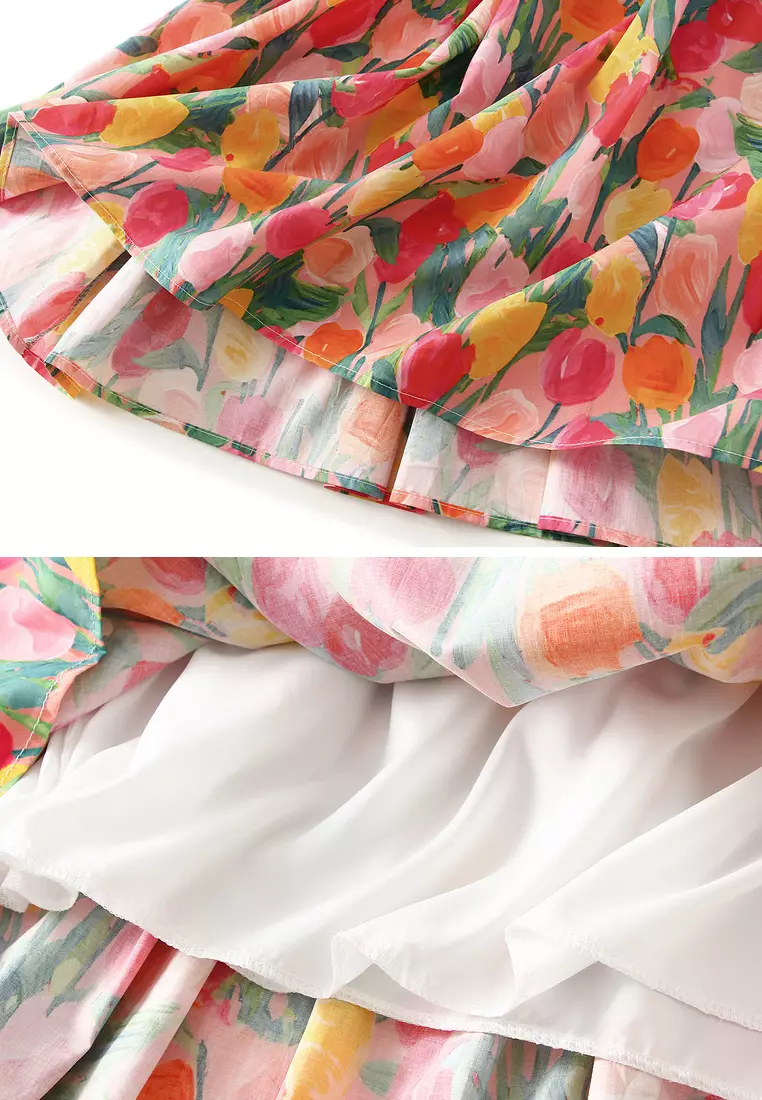 Oil Print A-line Skirt AF2302