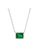 Her Jewellery Simple Rectangle Emerald Pendant (White Gold) - Made with Lab created Emerald Gemstone C4D5BACA8E78C0GS_1