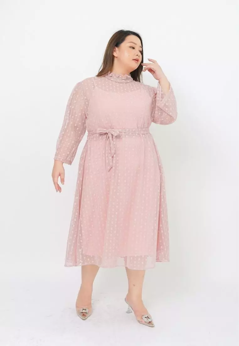 Plus Size Party Dress Holly Blush