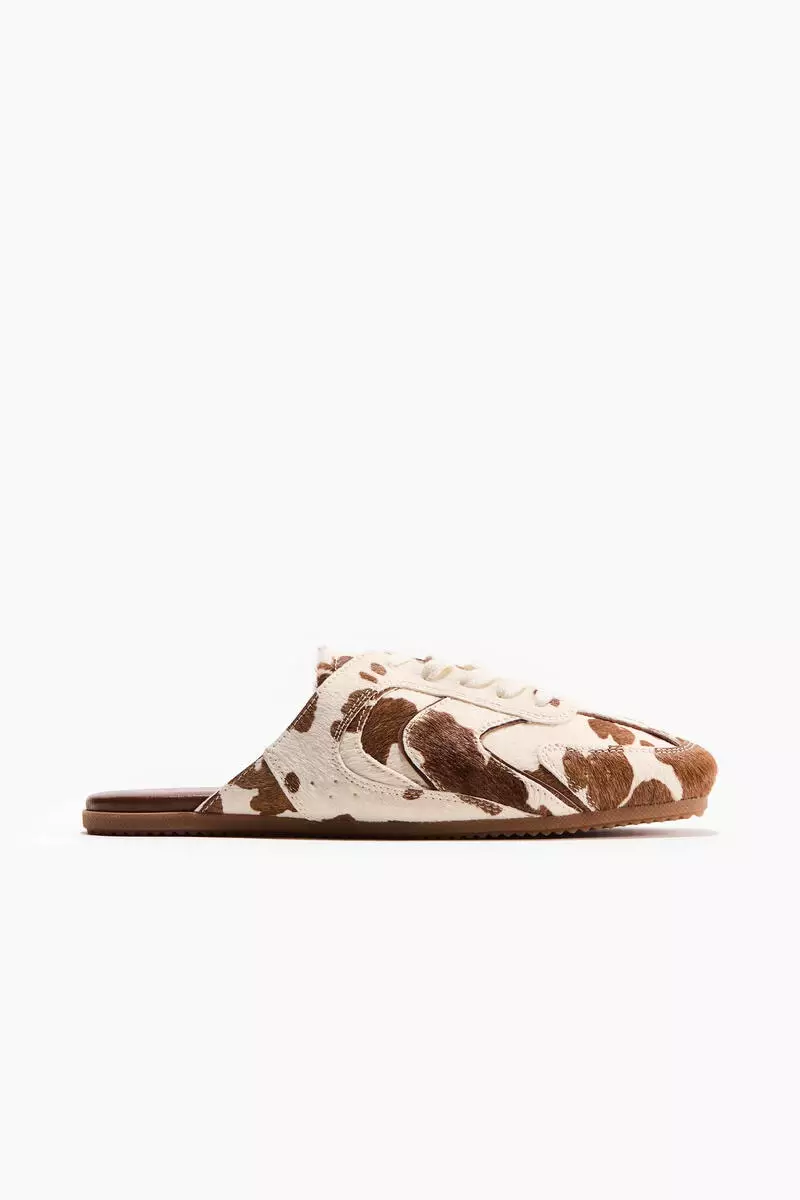 Trainer-style leather mules