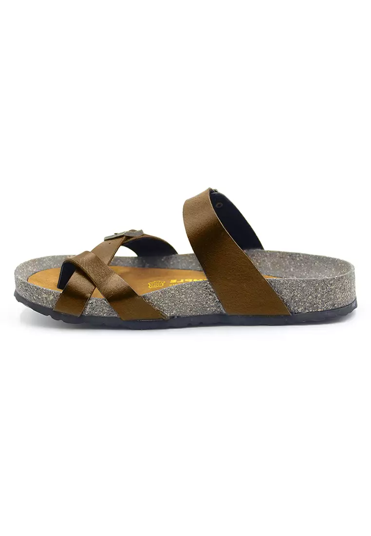 Buy SoleSimple Dublin Camel Leather Sandals & Flip Flops & Slipper